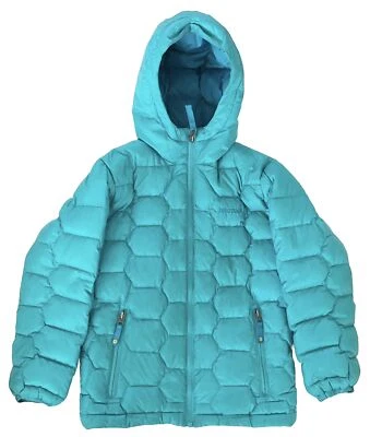 MARMOT Youth Medium Turquoise Quilted 700 Fill Duck Down Coat Jacket - Image 1 of 4