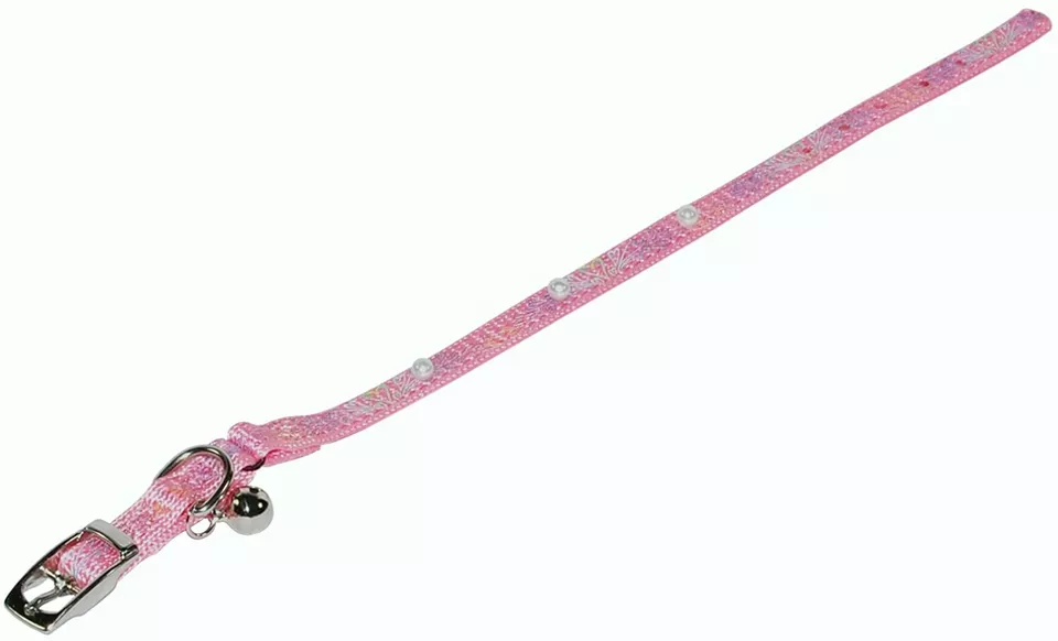 Hamilton Pearl Cat Love Heart Series 3/8 polegadas por 10" colar de segurança gato sino rosa - Imagem 1 de 1