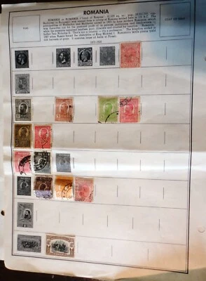 Large Romania stamps Lot on various pages - Image 1 of 4