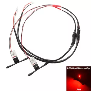 2Pcs Red LED Devil Eyes Demon Evil Eye DRL For Projector Lens Headlight Retrofit - Picture 1 of 12