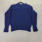 La Ligne Womens Thick Cable Knit Sweater, Size Small  100% Cashmere Navy Blue 