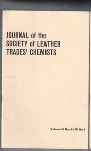 JOURNAL of the SOCIETY of LEATHER TRADES CHEMISTS ,MARCH 1971 - Bild 1 von 1