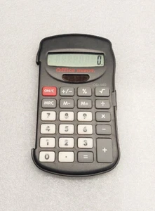 Compact Calculator Office Depot OD-440 Dual Power Black Solar Pocket Portable - Picture 1 of 2