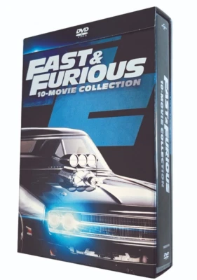 Fast and Furious 10-Movie Film 1-10 Collection DVD 10-Discs&free shipping!
