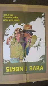 Póster de película yugoslava original de Simon and Sara Simon l Sara - Imagen 1 de 1