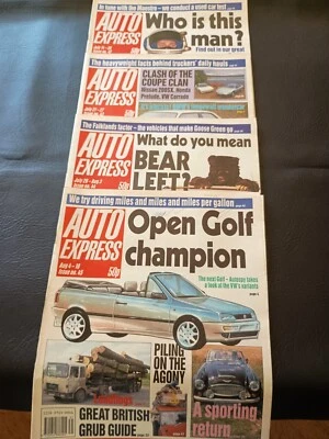 AUTO EXPRESS CAR MAGAZINES-EARLY ISSUES 42-43-44-45 BMW ELEKTRO CAR -VINTAGE-VGC - Image 1 of 4