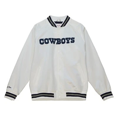 Chaqueta para hombre Dallas Cowboys Historic Satin Mitchell & Ness - blanca Foto 1 de 3