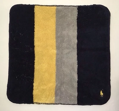 Nuevo paño vintage Ralph Lauren Varsity a rayas azul marino, amarillo, gris Foto 1 de 4