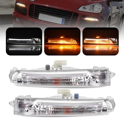 Luz antiniebla delantera izquierda/derecha LED DRL luz intermitente para Porsche Cayenne 2008-10 Foto 1 de 4