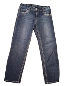 Cherokee Girls Boot Cut Jeans Size 14 Adjustable Waist - Picture 1 of 8