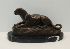 Statue Panther de Tunis Tierwelt Art Deco Stil Art Nouveau Jugendstil Stil Massi - Picture 1 of 7