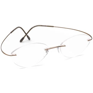 Silhouette Brille 5515 CV 8540 Titan Braun Randlos Gestell Austria 50[]19 140 - Bild 1 von 5