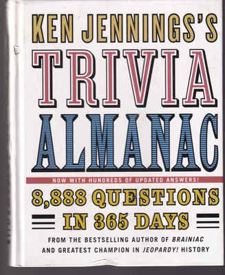 KEN JENNING'S TRIVIA ALMANAC: 8,888 QUESTIONS IN 365 DAYS (2008 Hardcover){G12} Foto 1 de 4