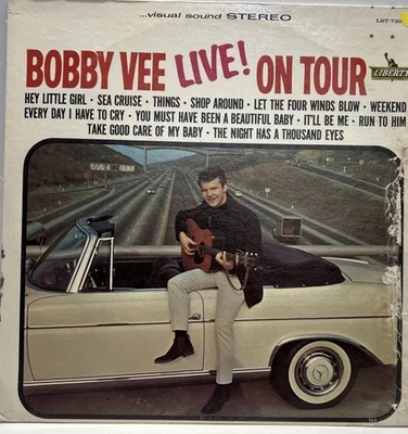 BOBBY VEE Live On Tour 1965  stereo  LIBERTY Last 7393-A USA vinyl Lp Record F - Image 1 of 4