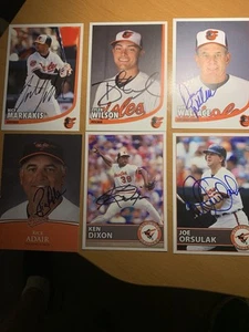 BALTIMORE ORIOLES SIGNED BASEBALL POSTCARD LOT (6) W/MARKAKIS - Picture 1 of 1