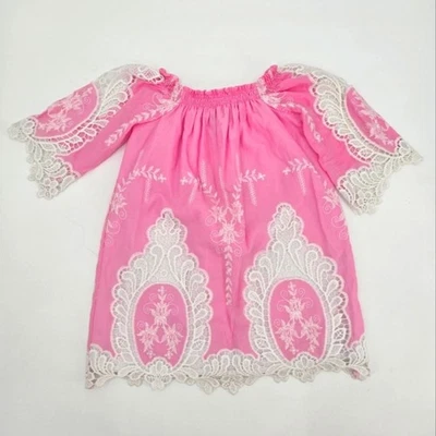 Halabaloo Girls Pink and White Lace Dress Size 2T - Image 1 of 3