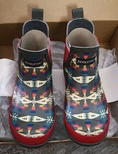 Pendleton Tucson Chelsea Botas de Lluvia Impermeables Estampado Nativo Americano Talla 6M Nuevas en Caja - Imagen 1 de 8