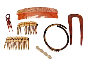 Lotto barette vittoriane vintage donna antichi pettini e spille capelli art deco - Foto 1 di 3