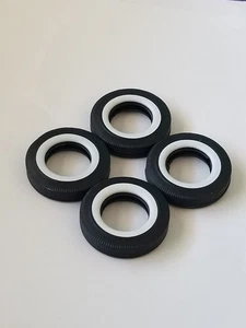 PAD PRINTED WIDE WHITEWALL TIRES from 1955 Chevrolet Bel Air AMT 1:25 Model Kit - Picture 1 of 12