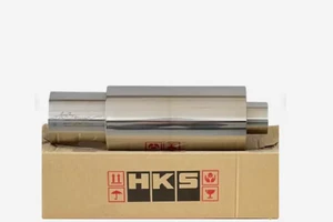 HKS Hi-Power Universal Exhaust Muffler - Inlet 2.5” Outlet 4.0” Out Stainless - Picture 1 of 3