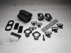 (Large Lot 17) Rifle Parts Shotgun Barrel Mount Rail Scope Rings & Sling Swivels - Picture 1 of 24
