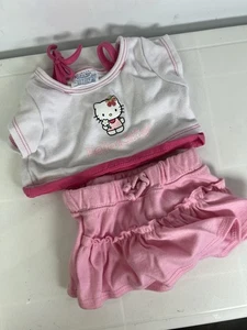 Build A Bear Hello Kitty Pink Flower Top Shirt Skirt  Outfit - Picture 1 of 5