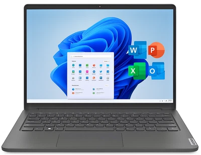Lenovo 14 with Full Lifetime Microsoft Office Windows 11 Professional Laptop - Image 1 of 4