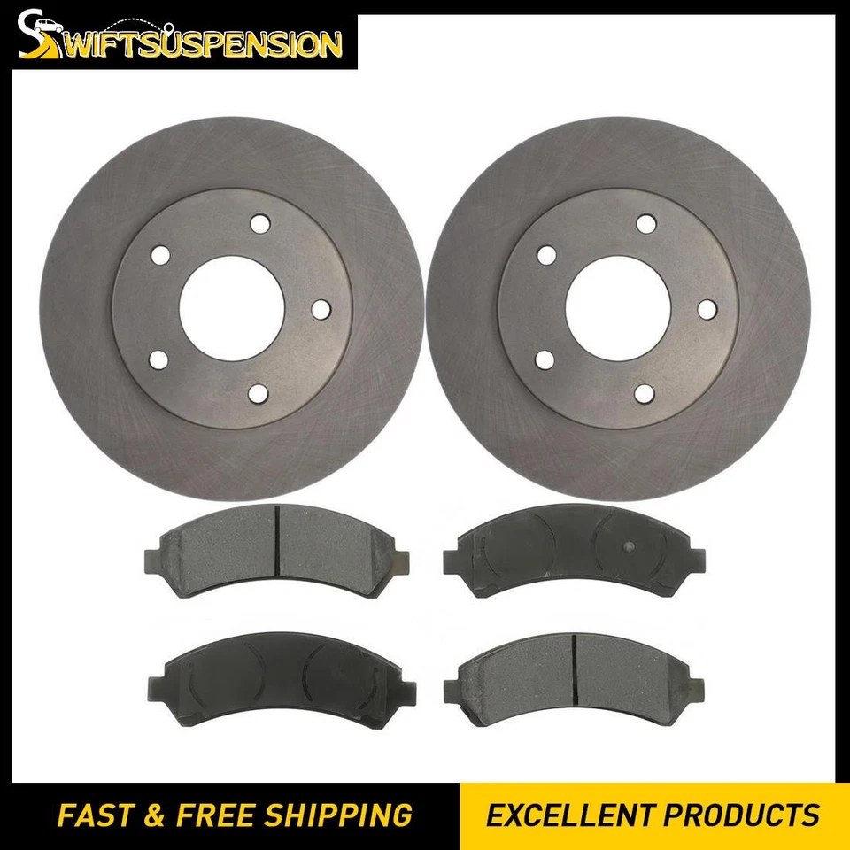 Front Brake Rotors and Ceramic Pads Kit for 2000 2001 2002 Chevrolet Blazer - Image 1 of 4