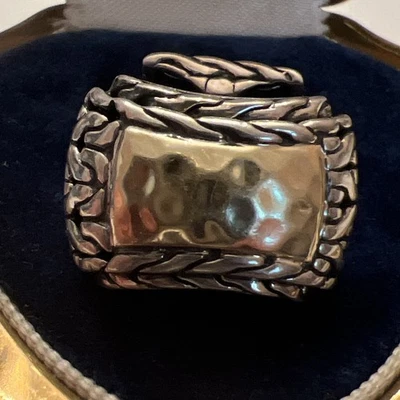 ÚNICO (1) John Hardy Palu martillado oro 22k y 925 repuesto de gemelos de ley Foto 1 de 4