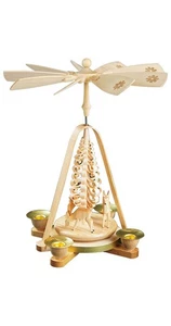 German christmas pyramid Deer, hand-carved, height 28 cm / 11 inc.. RG 01662 NEW - Picture 1 of 1