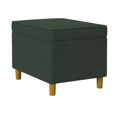 Classic Storage Ottoman Soft Close Hinged Lid Chocolate Velvet Indoor Furniture - Image 1 of 4