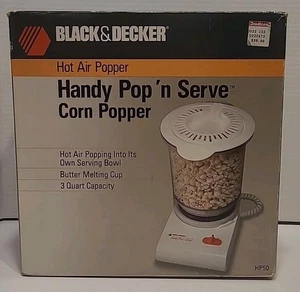 NOS Black and Decker Handy Pop n Serve Corn Popper HP50 Hot Air Popcorn Maker - Picture 1 of 15