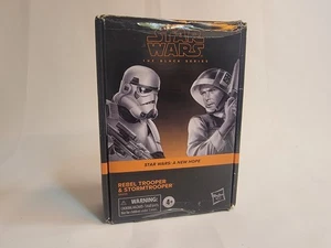 Hasbro Star Wars Black Series 6" ANH Rebel Trooper & Stormtrooper Caja Abierta - Imagen 1 de 7