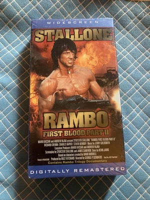 Rambo First Blood part 2 Remastered - VHS New Sealed Widescreen - Image 1 of 2