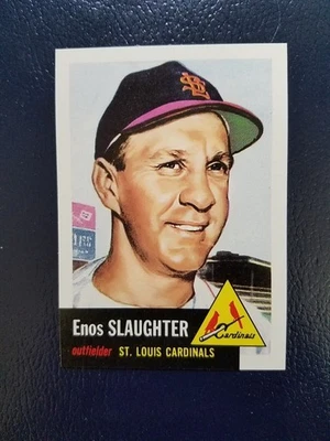 Enos Slaughter St Louis Cardinals 1991 Topps Archives 1953 Topps Reprint BLANK - Image 1 of 2