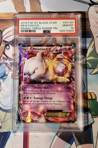 2016 Pokemon XY Black Star Promo Triple Power Tin #XY107 Mewtwo EX PSA 10 - Bild 1 von 2