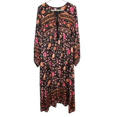 Spell & The Gypsy Folktown Зимний сад платье Med богемное фея Midi цветочный ретро - Изображение 1 из 4