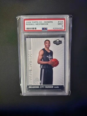 2008-09 Topps Co-Signers Basketball Russell Westbrook #104 PSA 9  S/N'd  - Image 1 of 4