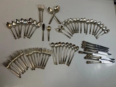 60 pc Set 1847 Rogers Bros. IS Eternally Yours Flatware Set Service - Image 1 of 4