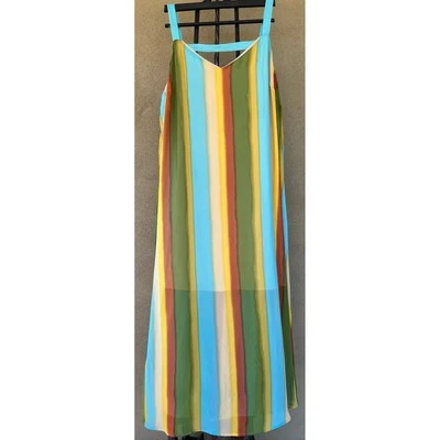 Cato EST 1946 Maxi Dress Striped Sleeveless Boho Beach Casual Plus Size 26/28W - Image 1 of 4