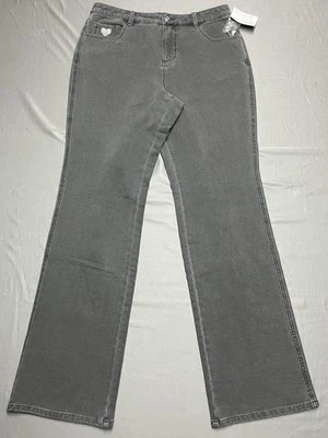 NWT Quacker Factory Dream Jeannes Pants Gray Women’s Size 10T (32x34.5) - Image 1 of 4