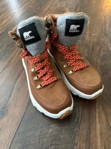 NEW Sorel Women's Kinetic Breakthru Conquest Waterproof Boot Velvet Tan Gum 8.5 - Picture 1 of 4