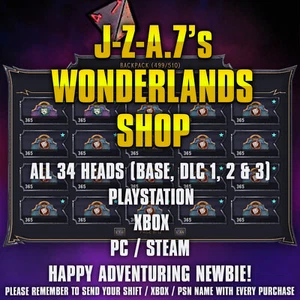 PS/XBOX/PC Tiny Tina's Wonderlands TODOS LOS ACCESORIOS DE CABEZA COSMÉTICOS ENGRANAJES SKINS DLC - Imagen 1 de 55