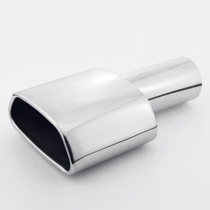 Punta de escape de acero inoxidable de corte recto laminada trapezoidal de 2 1/2 pulgadas 250 mm de longitud - Imagen 1 de 5