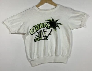 Sudadera De Colección Guam EE. UU. Souvenir Manga Corta Talla S/M Isla Palmeras - Imagen 1 de 7