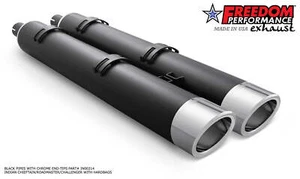 Freedom Performance IN00214 Black w/ Chrome Tips Liberty 4" Slip-On Mufflers - Picture 1 of 1