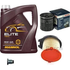 BOSCH Inspección Set 5L MANNOL ELITE 5W-40 Para Peugeot 205 II 1.6 Automático - Imagen 1 de 12