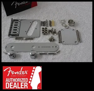 Juego de herrajes Fender Telecaster cromados moderno puente de 6 sillines - Tele 005-3354-000 - Imagen 1 de 6