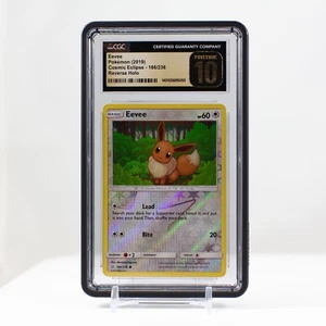 2019 Pokémon Eevee Reverse Holo Cosmic Eclipse 166/236 CGC 10 Pristine  - Picture 1 of 4