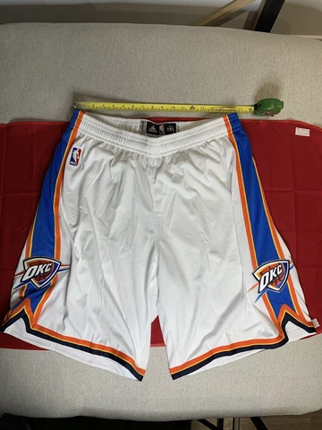 Oklahoma City Thunder NBA Adidas Authentic On-Court Team Issued Shorts Cover